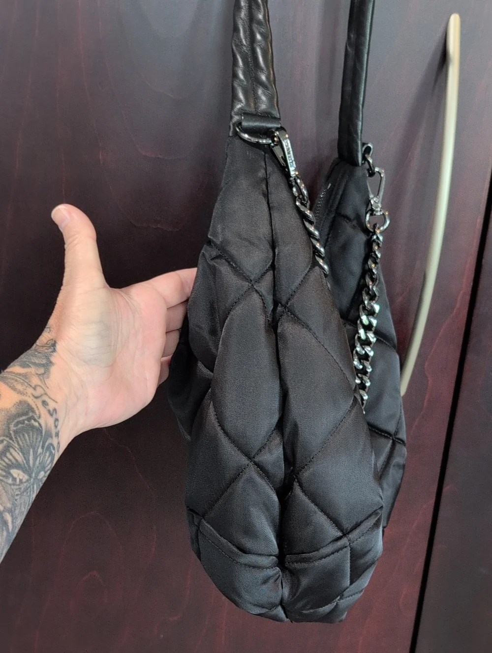 MZ Wallace Madision Shoulder Bag Black/Gunmetal